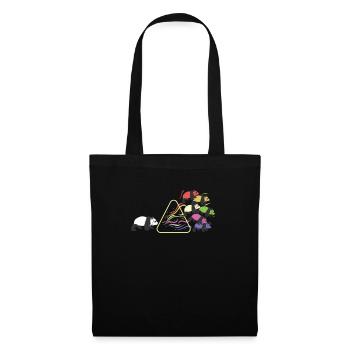 Panda Prisme Arc-en-ciel Lumière Drôle Physique - Sac en tissu - noir - Devant