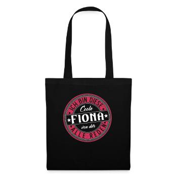 Fiona Geschenkidee Geschenk Geburtstag - Stoffbeutel - Schwarz - Vorne