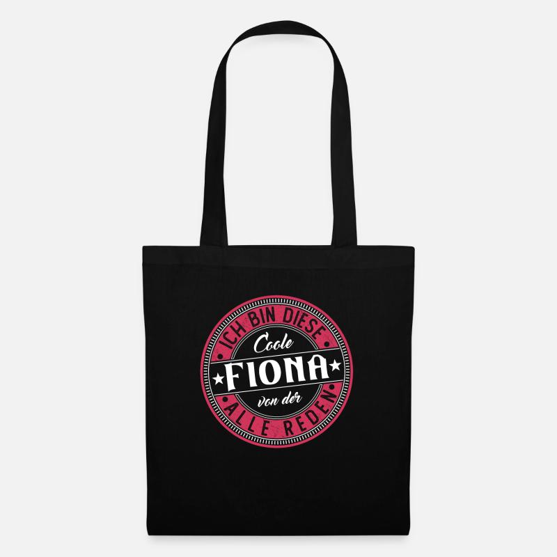 Fiona Geschenkidee Geschenk Geburtstag - Stoffbeutel - Schwarz