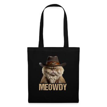 Meowdy Funny cat Meme for Cat Lovers - Stoffbeutel - Schwarz - Vorne