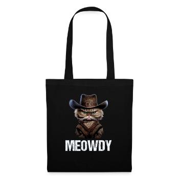 Meowdy Funny cat Meme for Cat Lovers - Stoffbeutel - Schwarz - Vorne