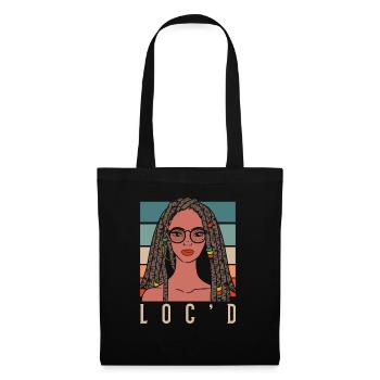 It's The Locs For Me - Afro Hair Black American - Stoffbeutel - Schwarz - Vorne