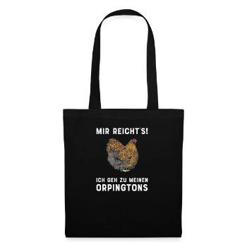 Orpington Hühner I Chicken Geflügel Motiv für - Stoffbeutel - Schwarz - Vorne