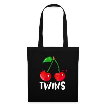Sour cherries twin siblings design - Tote Bag - black - Front