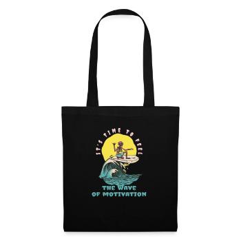 It's Time To Feel The Wave Of Motivation Surfer - Tote Bag - black - Front