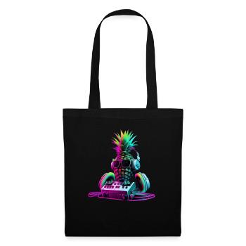 EDM Music Rave Festival Pineapple Techno - Tote Bag - black - Front