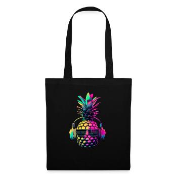 EDM Music Rave Festival Pineapple Techno - Tote Bag - black - Front