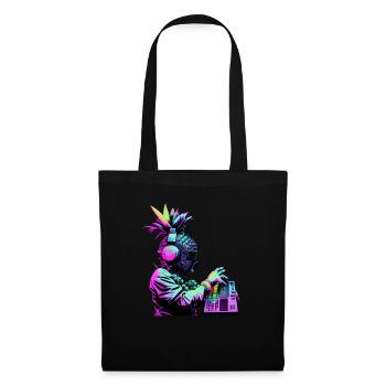 EDM Music Rave Festival Pineapple Techno - Tote Bag - black - Front