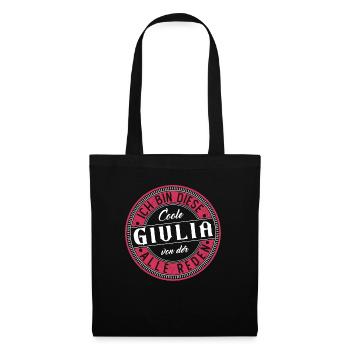 Giulia Geschenkidee Geschenk Geburtstag - Stoffbeutel - Schwarz - Vorne