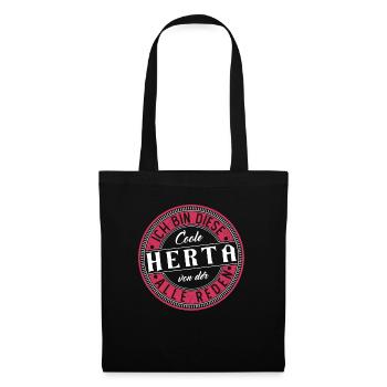 Herta Geschenkidee Geschenk Geburtstag - Stoffbeutel - Schwarz - Vorne