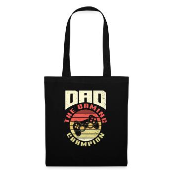 Dad The Gaming Champion Fathers Day Gamer - Stoffbeutel - Schwarz - Vorne