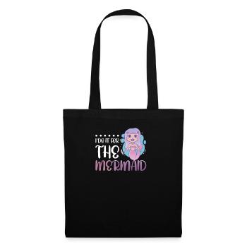 Je le fais pour la sirène - Sac en tissu - noir - Devant