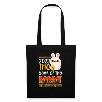 2023 L’année du zodiaque chinois lapin - Sac en tissu - noir - Devant