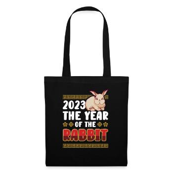 2023 L’année du zodiaque chinois lapin - Sac en tissu - noir - Devant