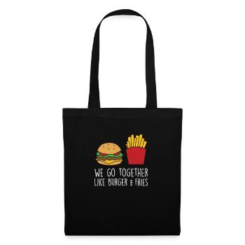 Drôle de citation de hamburger Cheeseburger Lover - Sac en tissu - noir - Devant