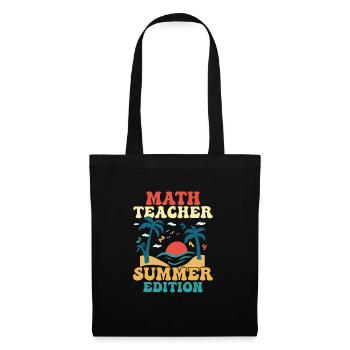 Math Teacher Summer Edition School Education - Stoffbeutel - Schwarz - Vorne