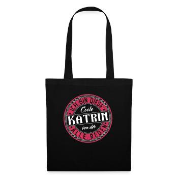 Katrin Geschenkidee Geschenk Geburtstag - Stoffbeutel - Schwarz - Vorne