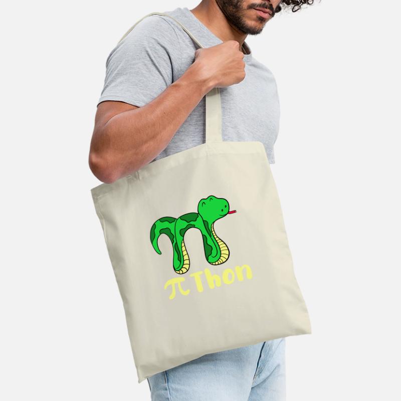 Funny snake pi day math python science joke Tote Bag