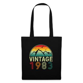 Classic Vintage 1983 40. Geburtstag 40 Jahre alt - Stoffbeutel - Schwarz - Vorne
