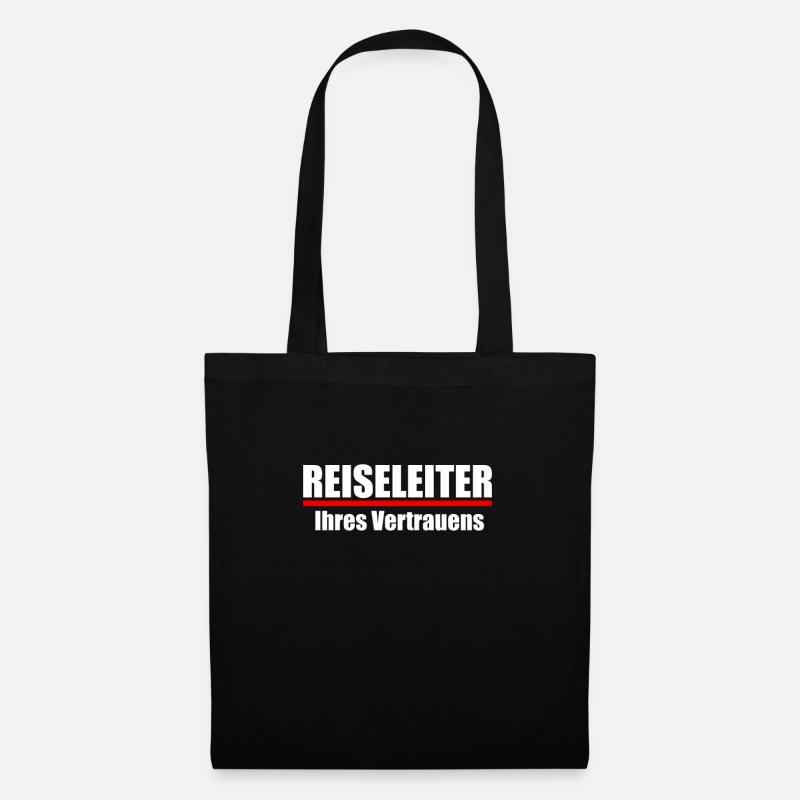 Reiseleiter Tourismus Tour-Guide Geschenk Reise - Stoffbeutel - Schwarz