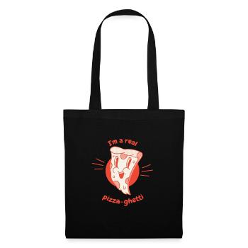 Je suis un vrai amateur de pizza rétro ghetti drôle - Sac en tissu - noir - Devant