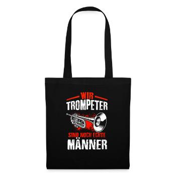 Trompete Liebhaber Orchester Keine Ruhe Geschenk M - Stoffbeutel - Schwarz - Vorne