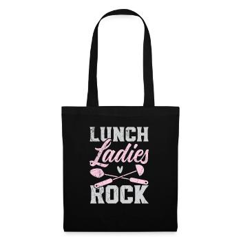Lunch Ladies Rock Cafeteria Worker Cook Lunch Lady - Stoffbeutel - Schwarz - Vorne