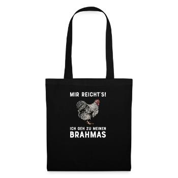 Brahma Hühner I Chicken Geflügel Motiv für - Stoffbeutel - Schwarz - Vorne