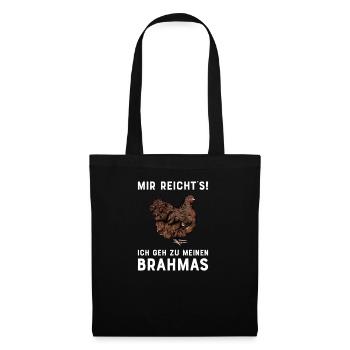 Brahma Hühner I Chicken Geflügel Motiv für - Stoffbeutel - Schwarz - Vorne