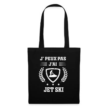 Je peux pas j'ai jet ski humour - Sac en tissu - noir - Devant