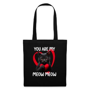 Tu es mon Meow Meow Cat - Sac en tissu - noir - Devant