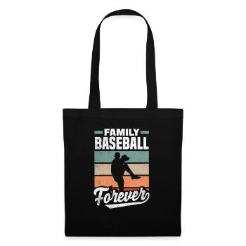 Family Baseball Forever Fathers Day Dad - Tote Bag - black - Front