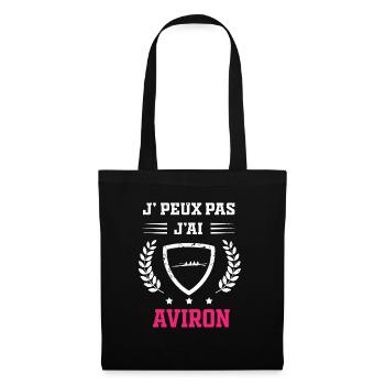 Je peux pas j'ai aviron femme - Sac en tissu - noir - Devant