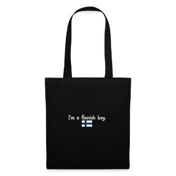 Je suis un garçon finlandais - Sac en tissu - noir - Devant