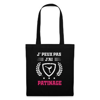 Je peux pas j'ai patinage femme - Sac en tissu - noir - Devant