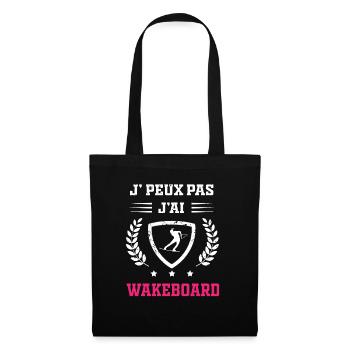 Je peux pas j'ai wakeboard femme - Sac en tissu - noir - Devant