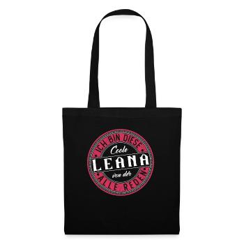Leana Geschenkidee Geschenk Geburtstag - Stoffbeutel - Schwarz - Vorne