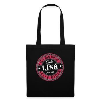 Lisa Geschenkidee Geschenk Geburtstag - Stoffbeutel - Schwarz - Vorne