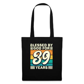 39 Birthday Gift Years Funny Saying - Tote Bag - black - Front