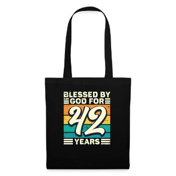 42 Birthday Gift Years Funny Saying - Tote Bag - black - Front