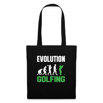 Évolution du golf du singe au golf masculin - Sac en tissu - noir - Devant