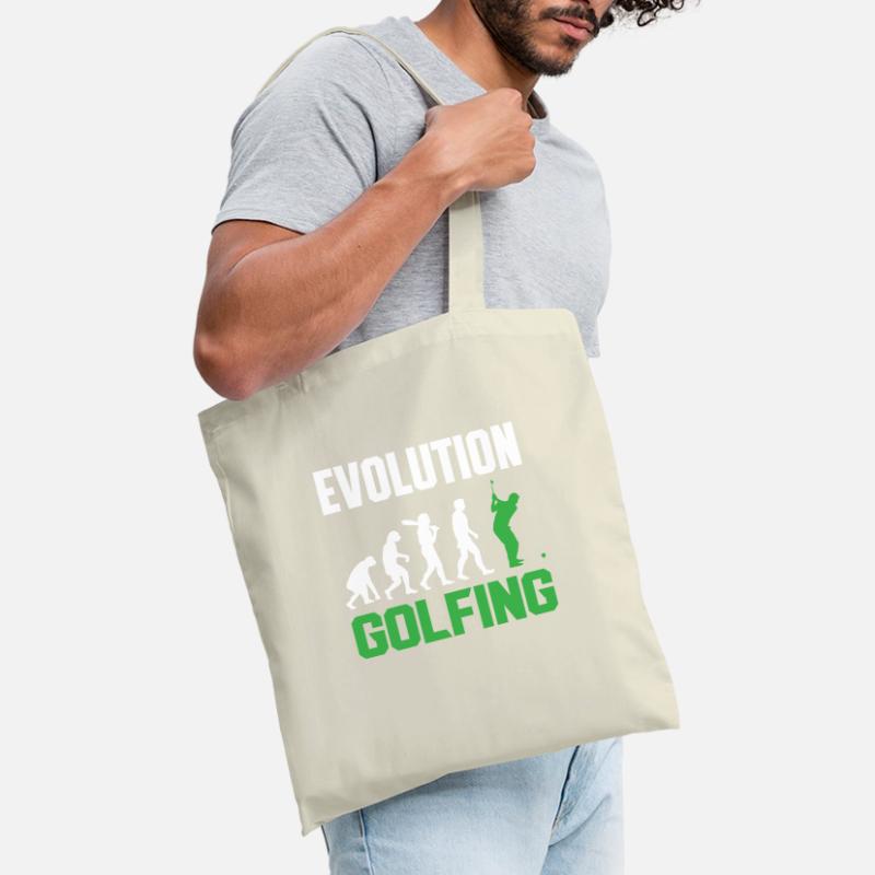 Golf Evolution From Monkey To Men Golfing Tote Bag