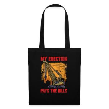 Mon érection paie les factures grutier - Sac en tissu - noir - Devant