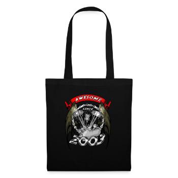 Génial depuis 2003, anniversaire du motard - Sac en tissu - noir - Devant