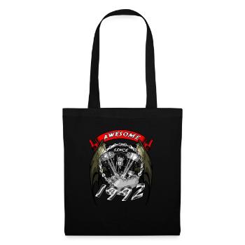 Génial depuis 1992, anniversaire du motard - Sac en tissu - noir - Devant