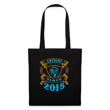 Génial depuis 2015. Ange, Angler Anniversaire - Sac en tissu - noir - Devant