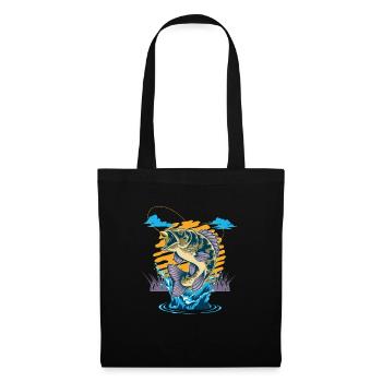 Pêche Cadeau pour Pêcheur Sport Citation Humour - Sac en tissu - noir - Devant
