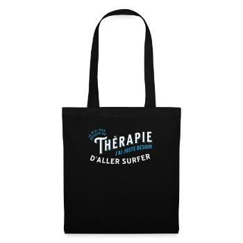 Surf Idée Cadeau Pour Surfeur Citation Humour - Sac en tissu - noir - Devant