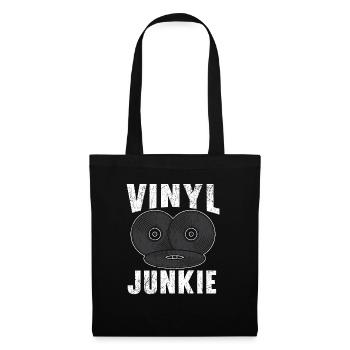 Vinyl Junkie Vinyl Record Player Music Lover - Tote Bag - black - Front