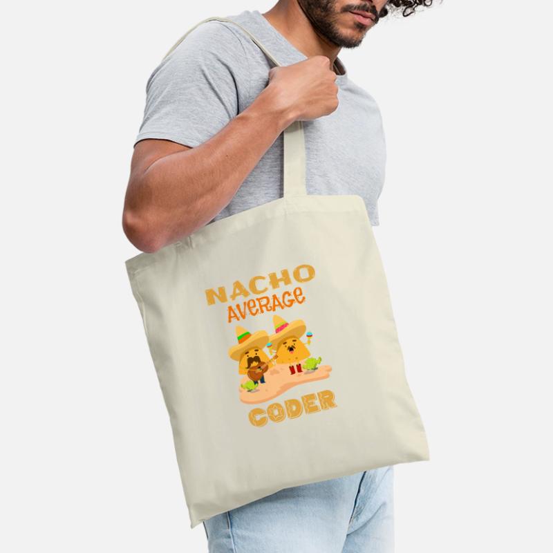 Nacho Average Coder Funny Coding Humor Joke Saying Tote Bag